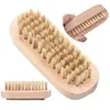 Double Sided Beechwood Nail Brush Foot Dead Skin Grinding Scrubbing Tools Nail Art Accessories Cleaning Brushs Manicure Supplies RRA737