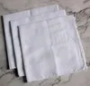 24pcslot algodão lenço de cetim de coloração branca lenço de mesa super macio de pocket squares 34cm