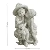 Garden Decorations Stone Effect Kissing Kids Statue Outdoor Fairy Decor Boy Girl Ornament Sculptures Bench Figurine Bonsai Miniature Craft