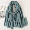 Ethnic Clothing 2022 Fashion Soft Linen Cotton Scarf Shawls Muslim Large Hijab Plain Wraps High Quality Headband Long Scarves 190 100cm