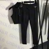 Tute con stemma triangolare Canotte con cerniera da donna Pantaloni da yoga Top senza maniche Pantaloni elasticizzati Set da due pezzi