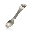 Stainless steel multi tool bottle can opener spoon cutlery multitool utensil fork tableware camp Picnic flatware Portable Spork RRA736