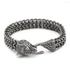 Bangle Men's Stainless Steel Norse Viking Amulet Odin's Wolf Necklace