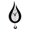 Horloges murales Drop d'eau moderne DIY Design horloge créative quartz décoratif Pendulum Family salon