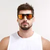 Zonnebril Ken Block Men's Brand Designer Women Sun Glasses Reflecterend Coating Square Spioned for Men Rectangle Eyewear Oculos