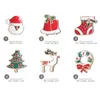 Dinware sets 6pc kerst lepels vorks Flatare Set Gift Box Xmas Santa Party Dining Coffee Tea Dessert Serving Scoops bestek