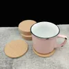 blank cork wood coasters square round shape 95953mm absorbent heat resistant cup mat cork coasters wood coaster insulate heat cup mats