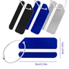 Present Wrap BMBY-12PCS Bagage Taggar Affärskort Bag Aluminium Holder Metal Travel ID Tag för bagageidentifierare