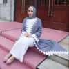 Roupas étnicas Europa e Oriente Médio deixam o manto feminino de renda com cinto sem turbano muçulmano Comfort ABAYA