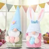 Paasdecoratie Levering Party Favor Creative Rabbit Hold Egg Doll -ornamenten roze oren Doll -geschenken 30x11x8cm nieuw