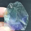 Pochettes à bijoux GNatural, spécimen minéral de cristal de fluorite violet foncé