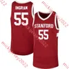 Camisa de basquete Stanford Cardinal Jared Bynum Andrej Stojakovic Kanaan Carlyle Cameron Grant Aidan Cammann Mens Custom Stitched Stanford Jerseys