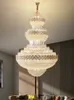 Stor modern kristallkronor American Modern Seashell Chandelier Lights Fixture European Luxury Droplight Big Project Home Villa Loft Hotel Hall Hang Lamp