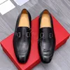 2023 New Men Dress Shoes Designers loafers 100% leather Men Flat Authentic Cowhide Casual Shoe Round toe Classic Slides Loafer Mens Printed Metal Size 38-46