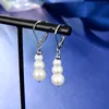 Boucles d'oreilles pendantes en argent Sterling 925 perle d'eau douce naturelle pour les femmes plaqué or 14K LeverBack mode bijoux cadeau