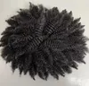 Malaysian Virgin Human Hair Ersatz 1BGREY FOXTAIL AFRO Q6 TOUPEE vordere Spitzeneinheit für Männer