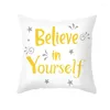 Pillow Summer Yellow Print Cotton Cover Geometric Case Home Decor Sofa Living Room Throw