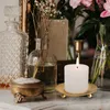 Candle Holders Holder Plate Stand Candlestick Pillar Trayholders Votive Waxmetal Tealight Melt Iron Bowl Plates Cups Vintage Jar Scent Led