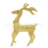 Christmas Decorations Glittering Powder Iron Elk Reindeer Doll Window Props