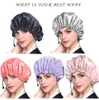 The latest 34CM double-layer upgraded adjustable shower cap for women many color options support for custom logo