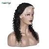Malezya 13x4 Dantelli peruk Remy Saç Derin Dalga Kadınlar İçin İnsan Perukları Önceden Kafatsız Tranparent HD Frontal
