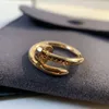 Guld/silver/ros nagel designer ring för kvinnor/män guldringar bröllop band lyxiga smycken tillbehör titanium stål guldpläterad aldrig blekna inte allergic8989964