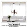 Cortina 20pcs clipes de valance plástico transparente para cego horizontal