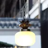 Pendant Lamps Outdoor Chandelier Waterproof European Style Balcony Lamp Aisle Courtyard Pavilion Grape Frame Retro Ceiling