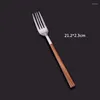 Dinnerware Sets Wooden Handle Cutlery Set Steak Knife Fork Coffee Spoon Hosehold Dinner Table Silverware