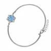 Bangle Luxury High Quality Blue Cubic Stones Snowflake Bangles dla kobiet zniknęło prezenty świąteczne Córka