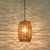 Pendant Lamps Natural Rattan Woven Lights Chinese Vintage Hanging Light Lamp Kitchen Living Room Restaurant Bar