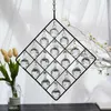 Chandelier Crystal Camal 1set 24" Tall Square Black Hanger Frame W/ 30mm Ball Pendant Prisms Wedding Home Decoration Centerpiece