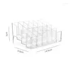 Förvaringslådor 2023 Grid Lipstick Box Acrylic Makeup Organizer Nail Polish Display Stand Holder Cosmetic