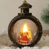 Décorations de noël père noël bonhomme de neige lanterne lumière joyeux décor pour la maison ornement cadeaux de noël Navidad 2022 an