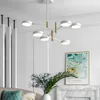 Lustres Minimaliste Noir Blanc Moderne LED 4/6 Tête Lustre Pour Chambre À Manger Salon Restaurant Loft Hall Intérieur Nordique Décor