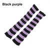 Women Socks Stripe Color Girls Over The Knee Lolita Stockings Matching Pile Latin Ballet Knitted