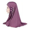 Etniska kl￤der Kvinnor Fashion Hair Wrap Scarf Solid Color Glitter paljetter Jersey Hijabs Muslimska huvudduk Shawls For Turban Cap 2022