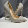 Chaussures de marque en cuir gris Snake Femmes Red Bottom Femmes Super High Talons Gris Gris Gris Breen talon