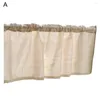 Curtain Reusable Useful Fine Crafted Panels Cotton Flax Half Private For Cafe Shop