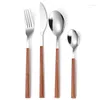 Dinnerware Sets 4PCS Portable Marble Color Tableware Set Stainless Steel Steak Knife Dinner Fork Spoon Flatware For Home Kitchen Party