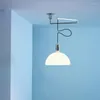 Pendant Lamps Nordic Silver Lights Dining Table Restaurant Bedroom Study Electroplating Lustre Salon Removable Bedside Light