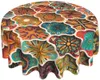 Table Cloth Ethnic Mandala Flower Round Tablecloth 60 Inches-Waterproof Stain And Anti-Wrinkle Washable Fabric