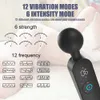 Skönhetsartiklar smart uppvärmning av vibrator digital display magisk trollstav g-spot klitoris stimulator 12 läge 6 hastigheter sexiga leksaker för kvinnor japansk leksak