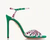 Beroemde merken Aquazzuras Sandalen Tequila Dress Shoes Love Affair Pump Platform Pumps Strappy Naaldhak Zwart Wit zwart groen suède Dames Hoge hakken EU35-43