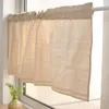 Curtain Reusable Useful Fine Crafted Panels Cotton Flax Half Private For Cafe Shop