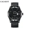 Luxe Hommes CAGARNY Montres Argent Multifonction chronographe en acier inoxydable Casual Montre horloge montres homme307Z