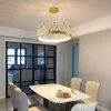 Pendant Lamps Nordic Personality Simple Creativity Princess Girl Children's Room Bedroom Study Crown Crystal Chandelier