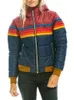 Vestes de femmes pour femmes vestes femmes à bas manteau décontracté arc-en-ciel zip-up up-up de taille plus taille manteaux à capuche vêtements mode