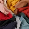 Abbigliamento etnico 2022 Scialcini di sciarpa in cotone lino morbido di moda Muslim Hijab piatto di alta qualit￠ a fascia lunghe di testa 190 100 cm