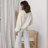 Pulls pour femmes Mohair pull à manches longues femmes 2022 automne hiver élégant simple boutonnage court Cardigan doux flexible Outwear tricoté